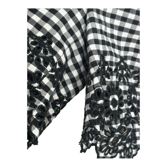 J Crew black and white gingham and lace lightweight shorts size 2 - Picture 3 of 8